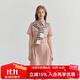 ELAND衣戀經(jīng)典襯衫領(lǐng)連衣裙女工裝風(fēng)休閑舒適中長(cháng)裙夏季新款 粉色(25)Pink M