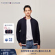 TOMMY HILFIGER【立領(lǐng)開(kāi)衫】秋冬男女休閑通勤半高領(lǐng)撞色鑲邊針織外套 藏青色FAP XL （推薦：165-180斤）