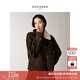 玖姿·安娜蔻巴恩風(fēng)100%羊毛短款夾克雙面呢外套女2025冬季新款 深咖啡 M