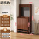 杰妃鞋柜家用門(mén)口玄關(guān)柜一體間廳柜置物架入戶(hù)柜衣架新款洞洞板儲物柜 胡桃色 長(cháng)60*深35*高180cm