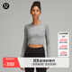 lululemon丨Swiftly Tech 女士運動(dòng)短款長(cháng)袖 T 恤 2.0 LW3GH4S 石板灰/白 XL /12