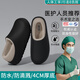 ECAC手術(shù)室防水棉拖鞋女冬季外穿毛絨保暖家居厚底醫用包跟護士鞋冬天 黑色【防水保暖】防滴濺 38 -39【適合37-38碼】
