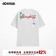 404MOBGANG【黃子弘凡同款】蜂鳥(niǎo)花卉重工刺繡短袖T恤男美式潮牌涼感防曬 白花灰色 M