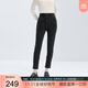 三彩2025冬季新款修身高腰牛仔褲九分褲小腳褲女