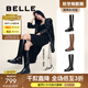 百麗（Belle）周雨彤同款月光騎士靴女商場(chǎng)款顯瘦長(cháng)靴3EL73DG4 【周潔瓊同款】柔霧黑（啞光面） 36 (230mm)