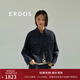 ERDOS 棉麻混紡牛仔褂箱型短款休閑寬松落肩減齡女短外套 經(jīng)典藍 165/84A/M