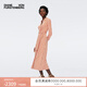 Diane von Furstenberg[博主同款]波嬉幾何印花萊特針織裹身連衣裙DW1S003 蜜橘色復古藤編圖案 L