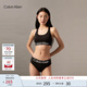 Calvin Klein內(nèi)衣女士美拉德提花ck無(wú)鋼圈輕運(yùn)動(dòng)可抽取墊交叉美背文胸QP3072O UB1-太空黑 M
