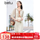 百圖betu女裝夏新款連衣裙仙女裙子波西米亞風(fēng)連衣裙女2404T98 米白 M