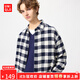 優(yōu)衣庫【驚喜價(jià)】男女裝法蘭絨格子襯衫長(cháng)袖襯衣薄外套480772 480772/01乳白色 L