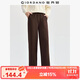 佐丹奴針織衛褲女秋冬新款加絨休閑褲抽繩松緊腰直筒褲子05415857