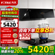 FOTILE油煙機(jī)02-f1s抽油煙機(jī)燃?xì)庠罴矣么笪τ蜔煓C(jī)灶具煙灶套裝 26巡航風(fēng)量 齊平櫥柜 02-F1S系列 【防干燒煙灶聯(lián)動(dòng)】02-F1S-B+THK21B