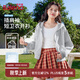 班尼路外套女開(kāi)衫衛衣女裝春秋冬新款休閑顯瘦短款上衣服連帽小個(gè)子女生 灰#純色 【高支柔綿】 M
