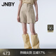 江南布衣（JNBY）春秋季女裝短褲女亞麻休閑直筒褲純色通勤簡(jiǎn)約百搭 283/雜卡其 S