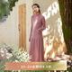 朵朵·可可100%綿羊毛 彈力針織 半透打底衫 打底裙多件疊穿單品 暗粉【裙子】【微透】 S (155)