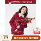 熱風(fēng)（Hotwind）25年春季新款女士新年紅色圓領(lǐng)針織衫可愛(ài)寬松毛衣女上裝 05紅色 S