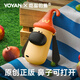 有顏吃鹽的魚(yú)YOYAN聯(lián)名小狗保溫杯316不銹鋼女士杯子吸管杯背帶兒童杯 【狗黃】送背帶 450ml