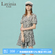 Lavinia Club拉維妮婭法式收腰系帶碎花裙2025夏新款連衣裙顯瘦裙子E33L136 白底黑花 L (170)
