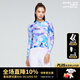 捷酷春夏款紫映女士長(cháng)袖騎行服薄款修身高彈透氣速干騎行上衣 紫綠色 M