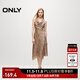 ONLY夏季飄逸收腰不規則無(wú)袖中長(cháng)裙連衣裙女|124207132 HFZ 沙色豹紋 L (170) 88A