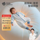 貝肽斯嬰兒睡袋胎脂皮恒溫兒童分腿睡袋嬰幼兒防踢被秋冬中厚 貝羽藍M