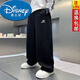 迪士尼（Disney）男童褲子2025新款春季中大兒童運動(dòng)褲闊腿直筒衛褲男孩休閑長(cháng)褲潮 黑色 春秋季長(cháng)褲 130 建議身高120-130厘米