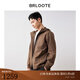 巴魯特（Brloote）【商場(chǎng)同款】男士連帽夾克含羊毛啞光耐磨硬挺輕戶(hù)外外套男2025秋 棕色 XL （180/100A）