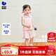 minibala迷你巴拉【涼感抑菌】女童輕薄透氣翻領(lǐng)甜美無(wú)袖裙褲套裝 夢(mèng)幻粉60397 100