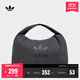adidas「云朵包」牛仔風(fēng)大容量運動(dòng)挎包女子阿迪達斯官方三葉草 黑色 NS