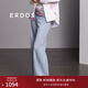 ERDOS 春夏高腰百搭闊腿褲時尚休閑褲寬松女牛仔褲可水洗 經(jīng)典藍(lán) 155/60A/XS