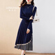 GEBASHAN 2025年秋冬季新款氣質(zhì)顯瘦針織連衣裙女款韓版優(yōu)雅法式長(cháng)裙女裝 北極藍 XL 135-140斤