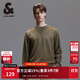 杰克·瓊斯（JACK&JONES）男裝衣服秋舒適直筒潮流內搭時(shí)尚套頭衛衣男士垂感柔順麂皮上衣 E08 橄欖綠 2XL 190
