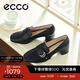 愛(ài)步（ECCO）樂(lè )福鞋女 簡(jiǎn)約百搭優(yōu)雅淺口粗跟正裝單鞋高跟鞋女 型塑290953 黑色29095301001 39 （尺碼偏大）