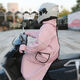 欣光 XINGUANG TEXTILE電動(dòng)車(chē)擋風(fēng)衣冬季薄款隱形加絨防風(fēng)防水電瓶車(chē)雨衣防寒保暖外套 粉色 M（身高162體重120以下）