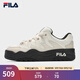 FILA 斐樂(lè )官方女鞋ROSETTA摩登板鞋春新款斑斕鞋運動(dòng)鞋休閑鞋 奶白/杏仁奶白-GA 37.5