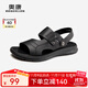 奧康官方?jīng)鲂?時(shí)尚舒適真皮沙灘鞋軟底兩穿涼拖鞋透氣休閑男鞋 黑色 T243721008 42 260mm