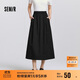 森馬（Semir）[商場(chǎng)同款]半身裙女松緊腰純色春季2025遮胯A字裙101125120008