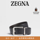 ZEGNA杰尼亞皮帶黑色配深棕色商務(wù)通勤雙面腰帶/皮帶3.5CM 黑色/深棕色 110cm（3尺3）