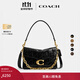 蔻馳（COACH）新款女士Chain Tabby菱格紋絎縫26號鏈條斜挎包真皮女包 B4/黑色