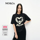 MO&Co.短袖T恤KUROMI聯(lián)名春褪色印花棉質(zhì)寬松MBE1TEET01 黑色 L /170