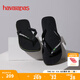 havaianas哈唯納【gigi同款】Brasil Logo巴西元素夾腳人字拖夏情侶拖鞋 1069-墨黑色 41-42 巴西碼