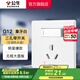 公牛（BULL）開(kāi)關(guān)插座五孔插座86型暗裝5孔USB插座電視網(wǎng)絡(luò )插座 G12象牙白 【三孔帶(空調熱水器)】 開(kāi)關(guān)