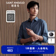 報喜鳥(niǎo)正裝長(cháng)袖襯衫男裝【可機洗羊毛】男士長(cháng)袖襯衫正裝商務(wù)休閑襯衣男 瓦藍 42 (180/100)