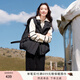 香影蓬松羽絨馬甲女白鴨絨2025年秋冬裝新款休閑疊穿馬夾無(wú)袖外套 黑色 M