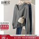 絲柏舍連帽毛衣2025秋裝新款女裝簡(jiǎn)約寬松款長(cháng)袖拉鏈上衣