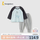 童泰（TONGTAI）嬰兒長(cháng)袖套裝春季純棉寶寶衣服兒童休閑外出上衣褲子藍色100cm