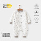 翹腳鴨嬰兒衣服新生兒連體衣加厚夾棉服保暖滿(mǎn)月寶寶睡衣百天春秋冬季