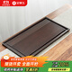 金鑲玉茶盤(pán)托盤(pán)竹木家用喝泡茶單層排水式茶臺茶具胡桃色竹流水小號