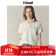 ELAND【經(jīng)典公式】衣戀T恤女學(xué)院風(fēng)polo領(lǐng)棉短袖上衣2025夏季新款 乳白色(64)Cream M /165