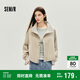 森馬（Semir）外套女秋季花苞拼接格子寬松立領(lǐng)2025風(fēng)文藝通勤夾克10A525108004